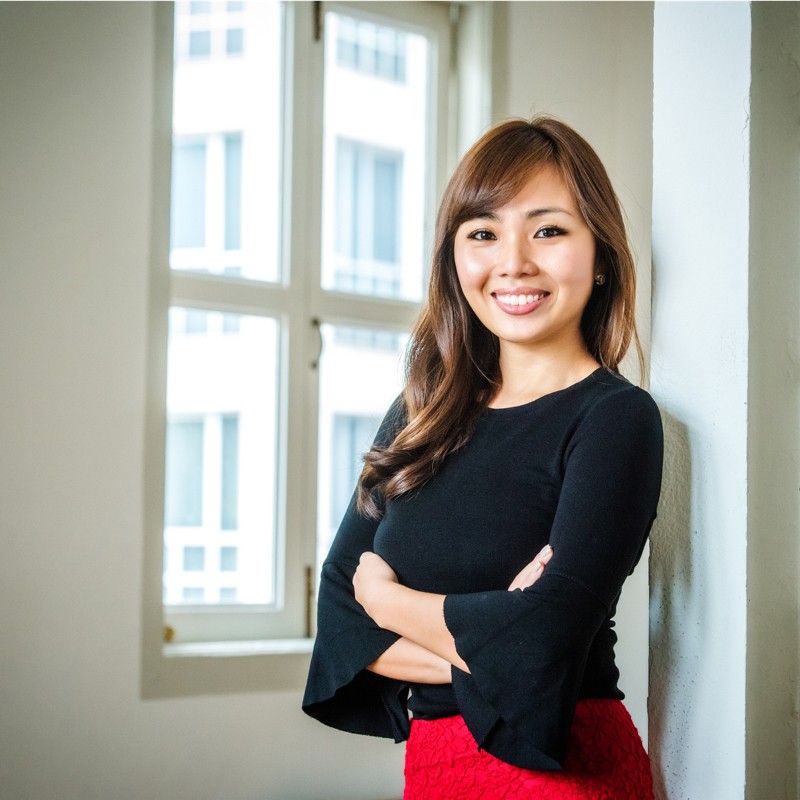 Girl with long hair smiling