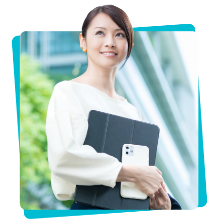 Smiling working professional