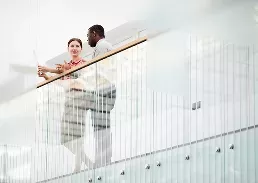 2 people talking